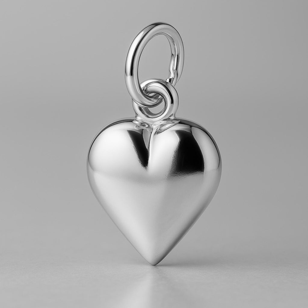 9ct White Gold - Minimalist Heart Charm