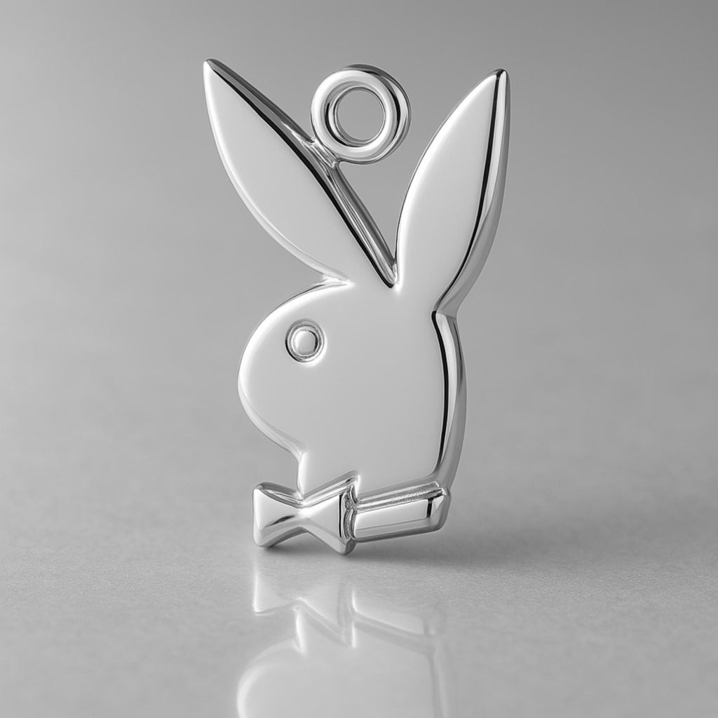 18ct White Gold - Iconic Playboy Bunny Charm