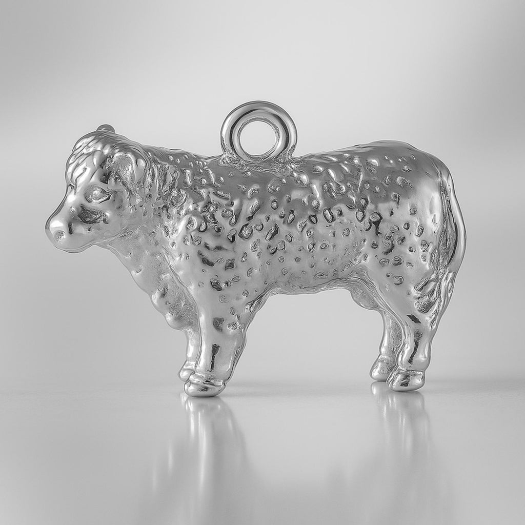 9ct White Gold - Merino Sheep Charm