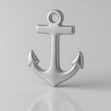 18ct White Gold - Traditional Anchor Charm