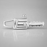 18ct White Gold - Loggers Chainsaw Charm