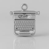 9ct White Gold - Classic Typewriter Charm