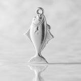 9ct White Gold - Flounder Fish Charm