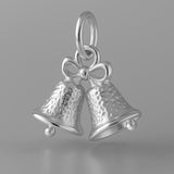 9ct White Gold - Christmas Jingle Bells Charm