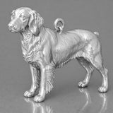 18ct White Gold - Brittany Spaniel Dog Charm