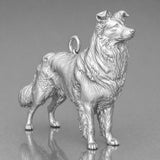 18ct White Gold - Border Collie Dog Charm