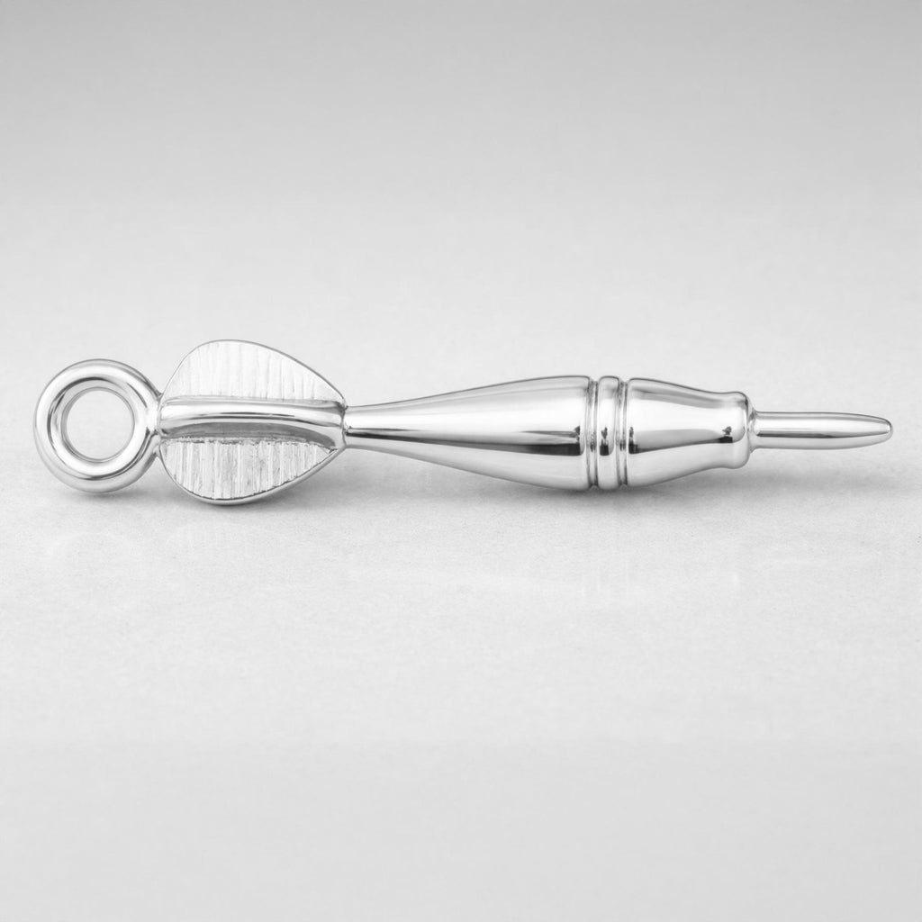 9ct White Gold - Throwing Dart Charm