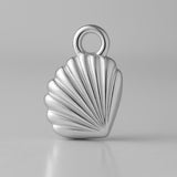 18ct White Gold - Lagoon Cockle Shell Charm
