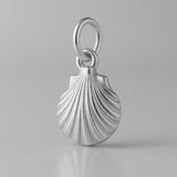 9ct White Gold - Clam Cockle Shell Charm