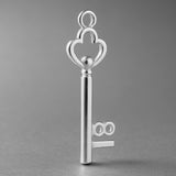 9ct White Gold - 18 Clover Key Charm