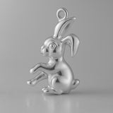 9ct White Gold - Bunny Rabbit Charm