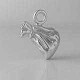 9ct White Gold - Coin Pouch Charm