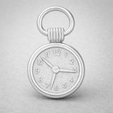 9ct White Gold - Vintage Pocket Watch Charm