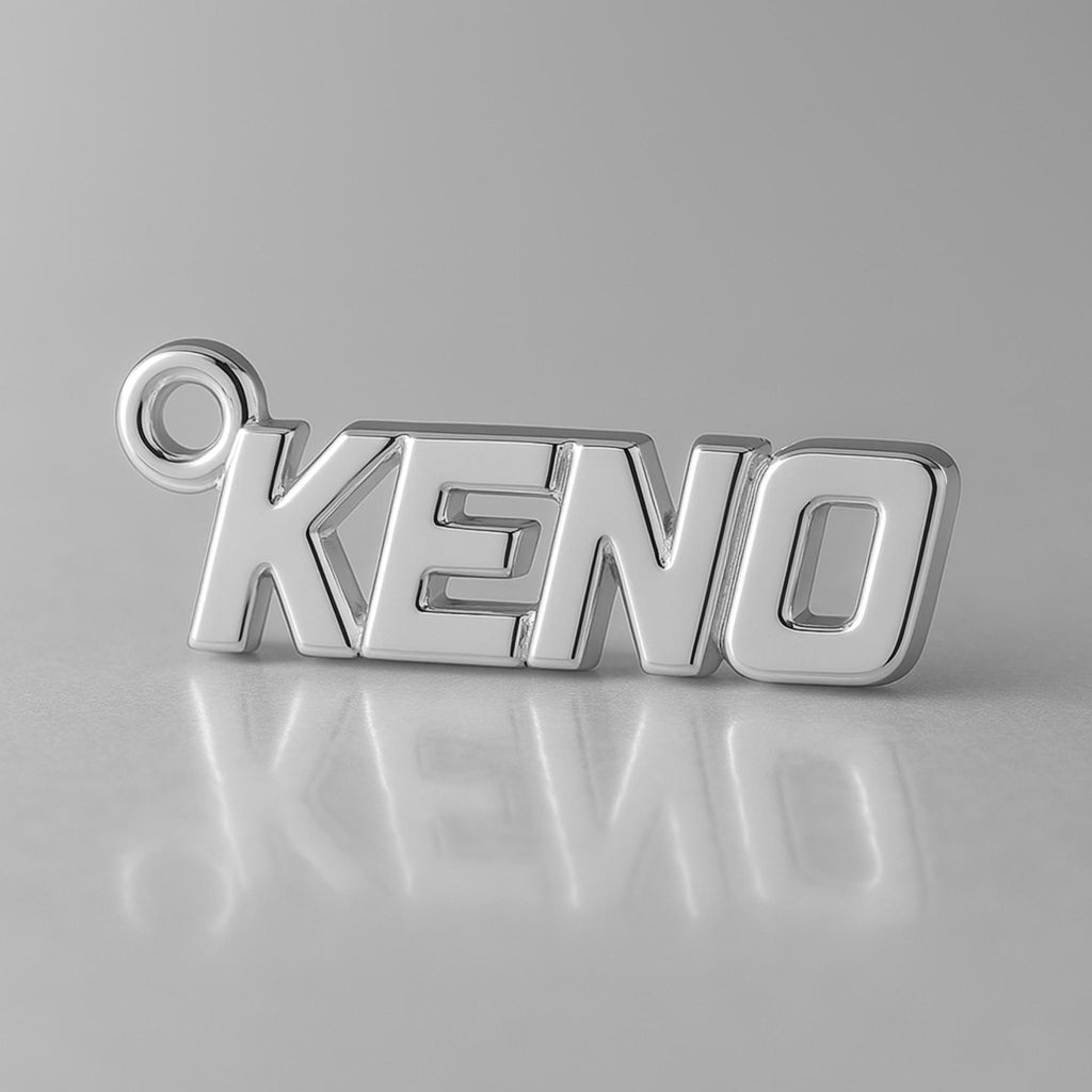 9ct White Gold - KENO Charm