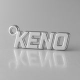 9ct White Gold - KENO Charm