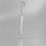 9ct White Gold - Chef's Knife Charm