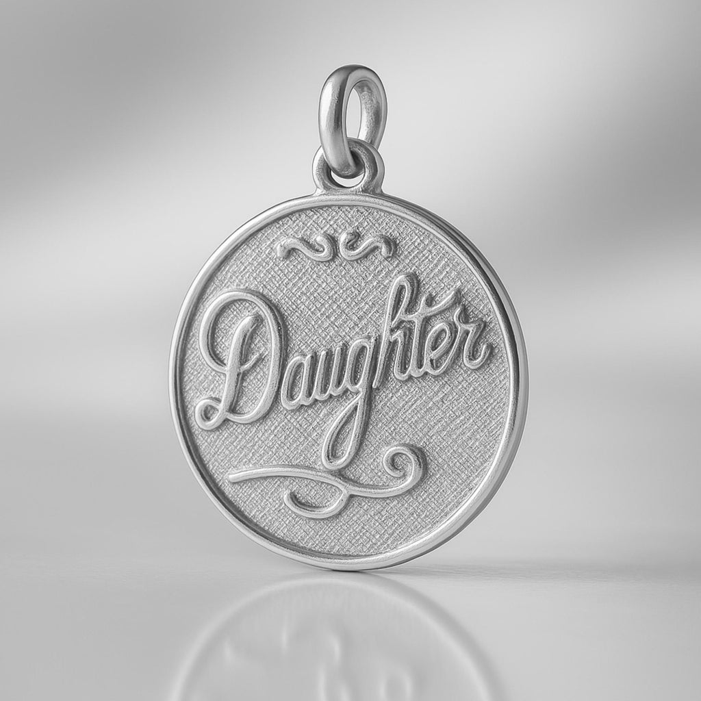 18ct White Gold - Daughter Amulet Charm