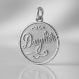 18ct White Gold - Daughter Amulet Charm