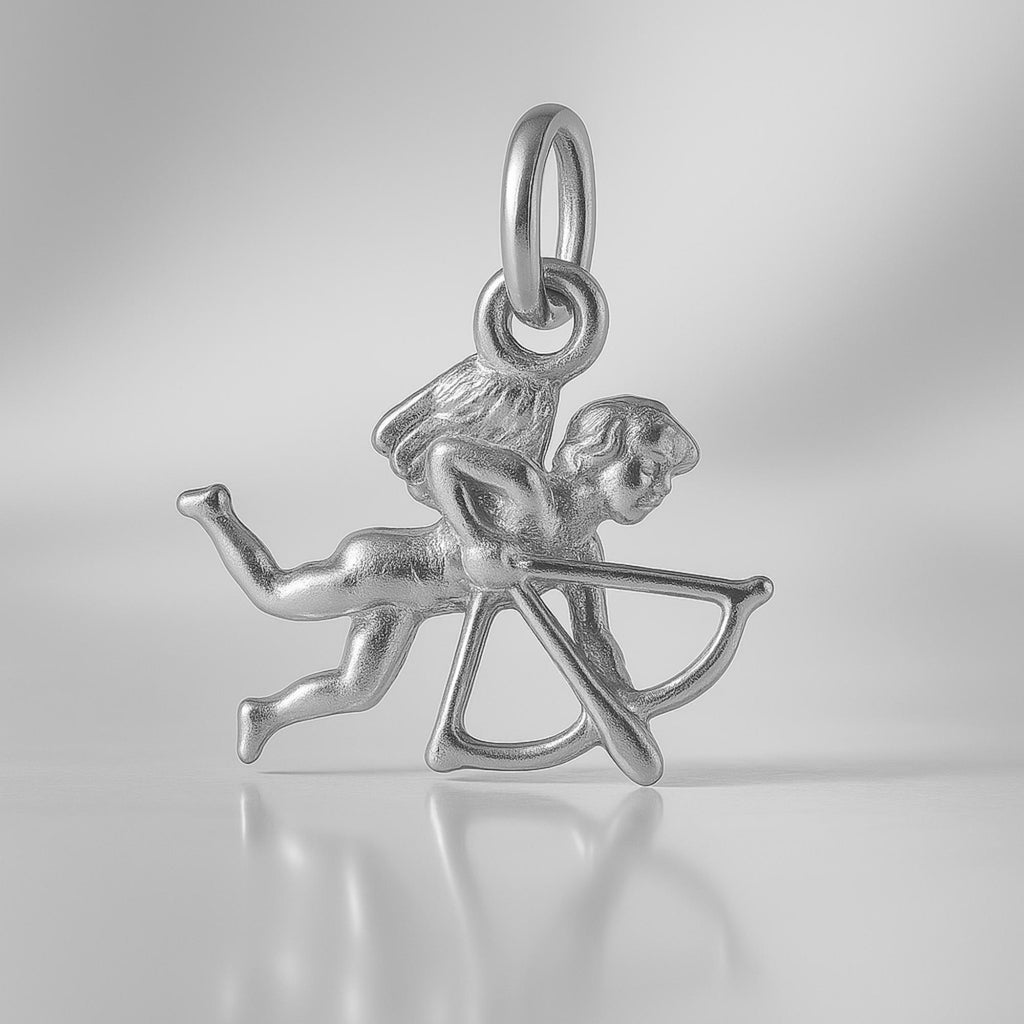 9ct White Gold - Classic Cupid Charm