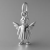 18ct White Gold - Festive Angel Figurine Charm