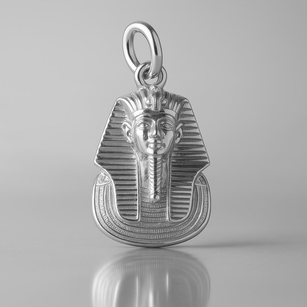 18ct White Gold - Tutankhamun Pharaoh Head Charm