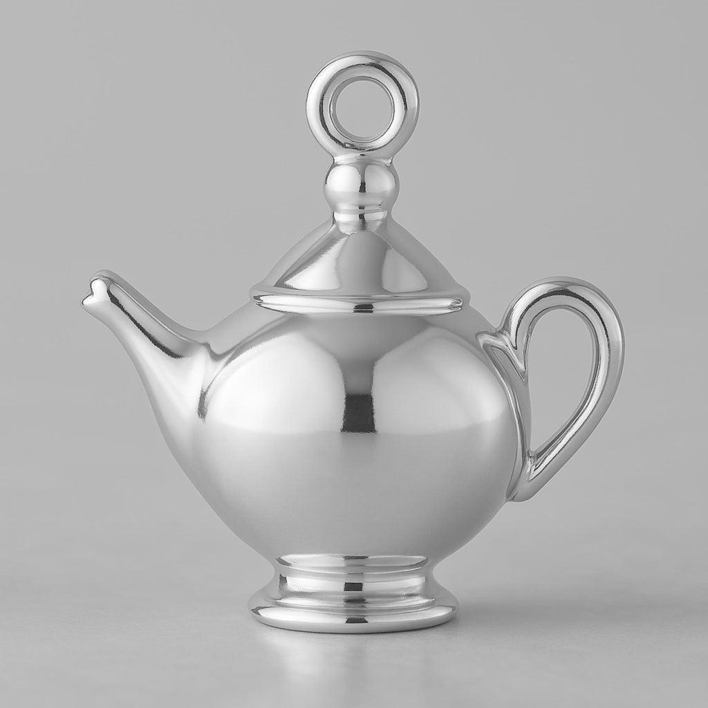 18ct White Gold - Classic Teapot Charm