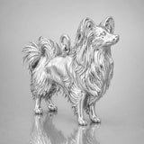 18ct White Gold - Papillon Dog Charm