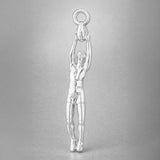 9ct White Gold - AFL player Charm