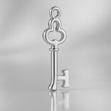 18ct White Gold - Clover 1 Key Charm