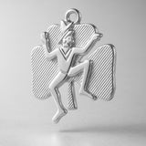 9ct White Gold - Lucky Leprechaun Clover Charm