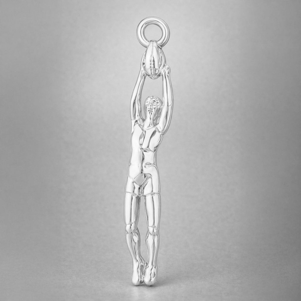 18ct White Gold - AFL player Charm