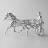 9ct White Gold - Harness Racing Horse Charm