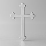 18ct White Gold - Trefoil Crucifix Charm