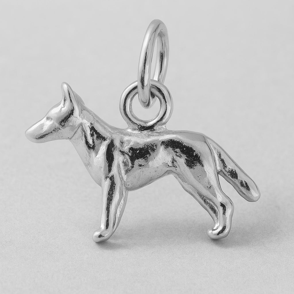 18ct White Gold - Farm Dingo Charm