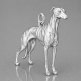 18ct White Gold - Whippet Dog Charm