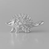 9ct White Gold - Wild Porcupine Charm