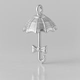 18ct White Gold - Frilled Parasol Charm