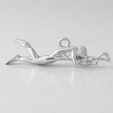 18ct White Gold - Spear Fishing Diver Charm
