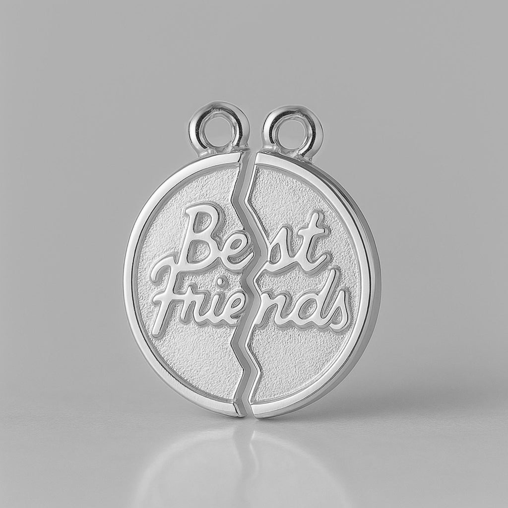 18ct White Gold - Classic Best Friends Amulet Charm