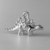 18ct White Gold - Classic Stegosaurus Charm