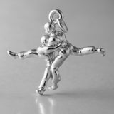 18ct White Gold - Jiu-Jitsu Spar Charm