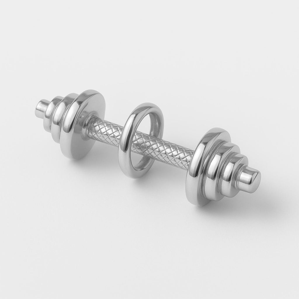 940 Argentium Silver - Classic Barbell Charm