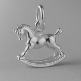 18ct White Gold - Classic Rocking Horse Charm