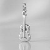 18ct White Gold - Minimalist Guitar Charm