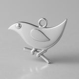 18ct White Gold - 2D Bird Charm