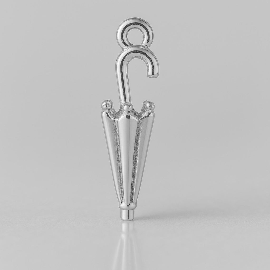 18ct White Gold - Classic Umbrella Charm