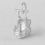 18ct White Gold - Bassinet Stroller Charm