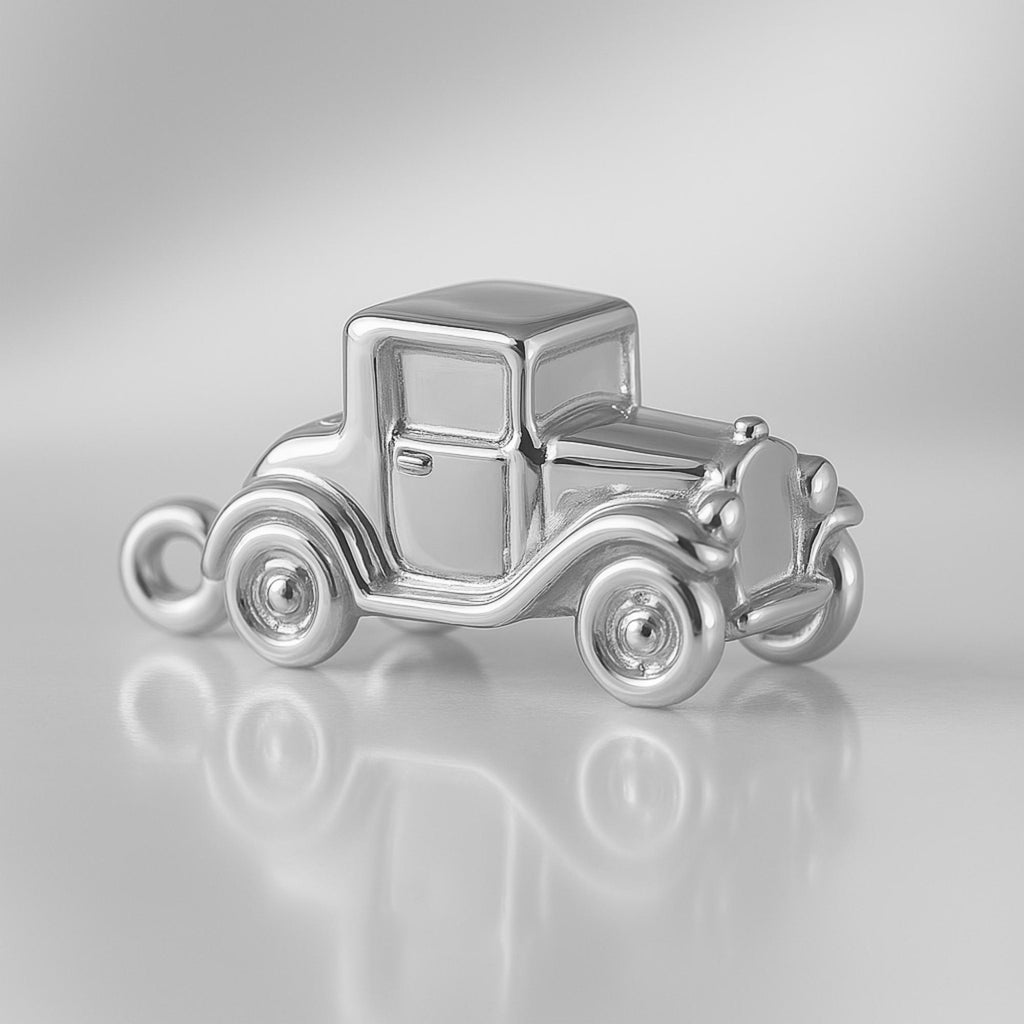 18ct White Gold Classic - 1920s Coupe Car Charm