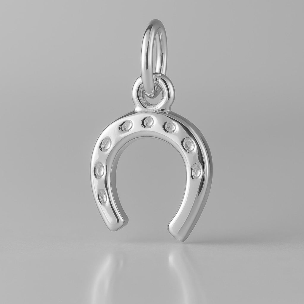 18ct White Gold - Traditional Horseshoe Charm