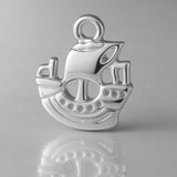 18ct White Gold - Pirate Ship Charm